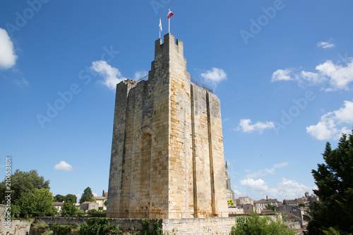 Fotografering Saint Emilion wine village near Bordeaux France Tower of King Castle
