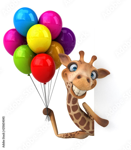 Photography Fun giraffe - 3D Illustration