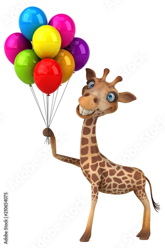 Photography Fun giraffe - 3D Illustration