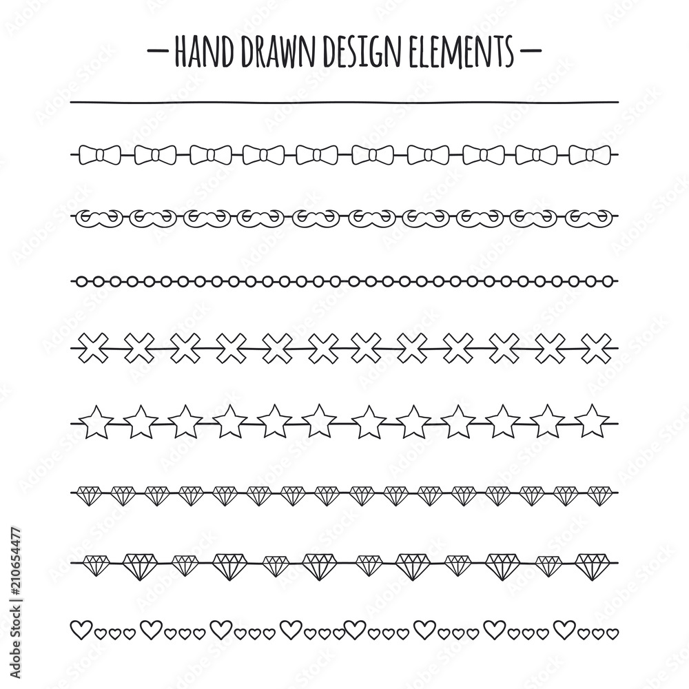 Hipster Brushes. Border. Hand Drawn Line Border Set. Design Element. Geometric Fashion Pattern for Design. Trendy Doodle Style. Hipster Brushes. Border. Hand Drawn Line Border Set. Design Element. Geometric Fashion Pattern for Design. Trendy Doodle Style.