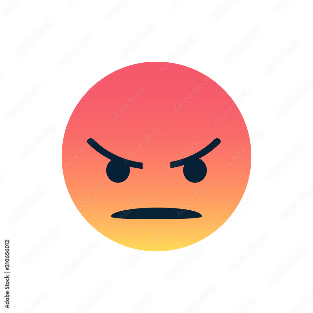 Angry smile face Angry smile face