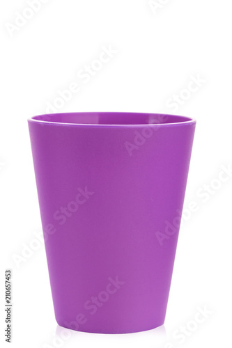 purple plastic glass