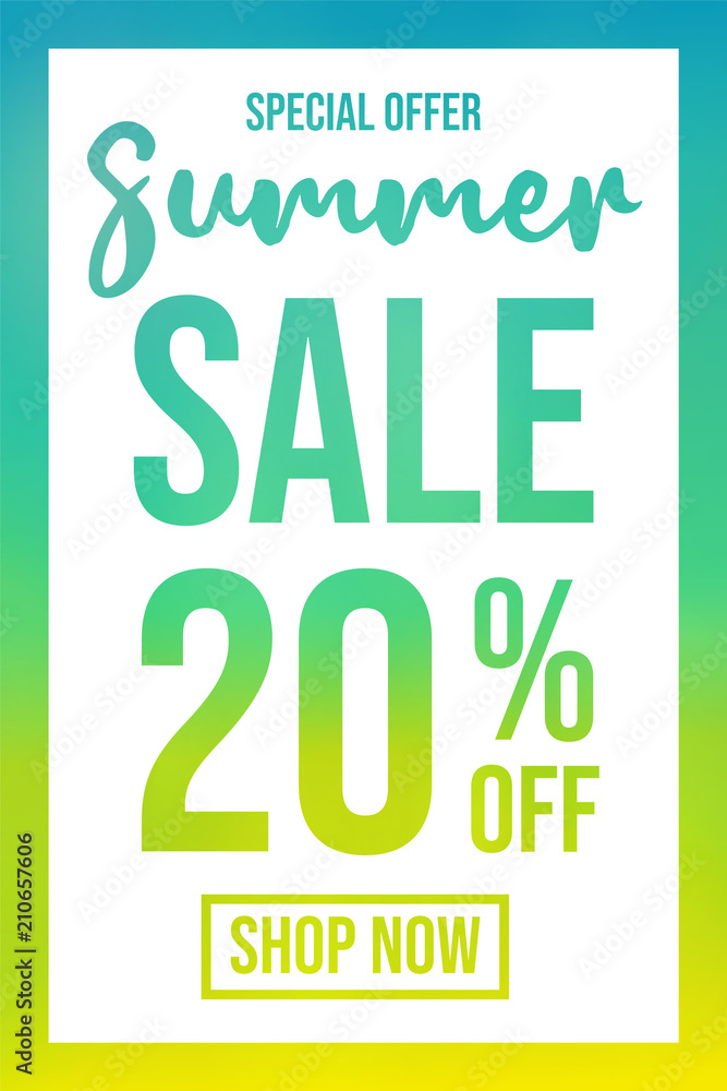 Obraz premium Summer Sale - colourful poster. Vector.
