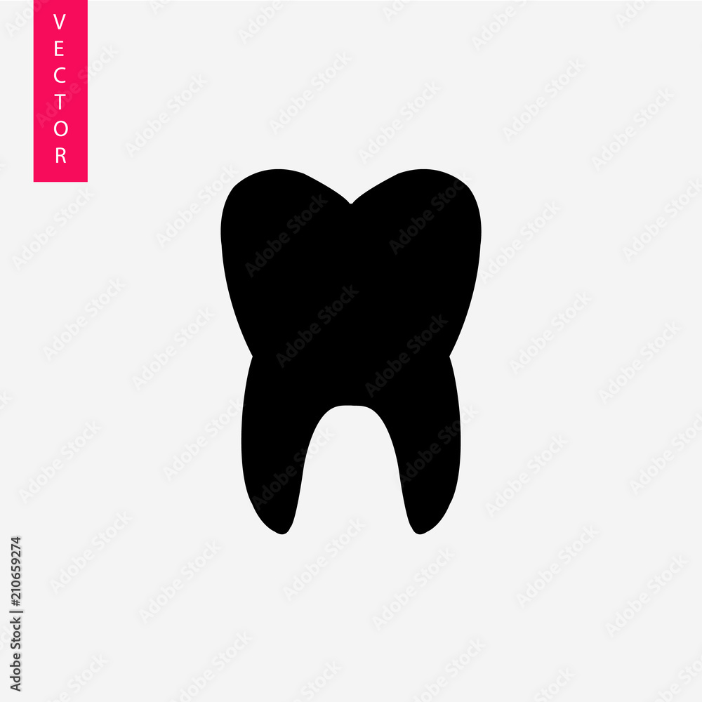 Tooth icon, vector