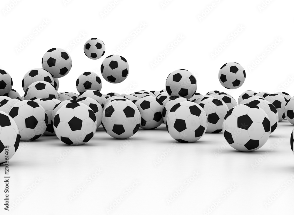 Soccer balls isolated on white background Soccer balls isolated on white background
