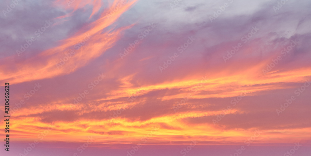 Dramatic sky sunset orange sky replacement