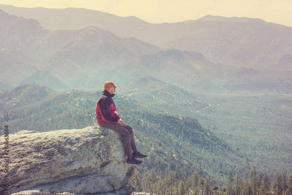 Man on the cliff