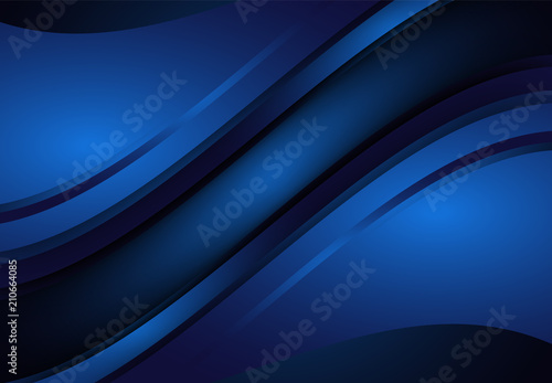 Blue abstract curve and wavy vector background