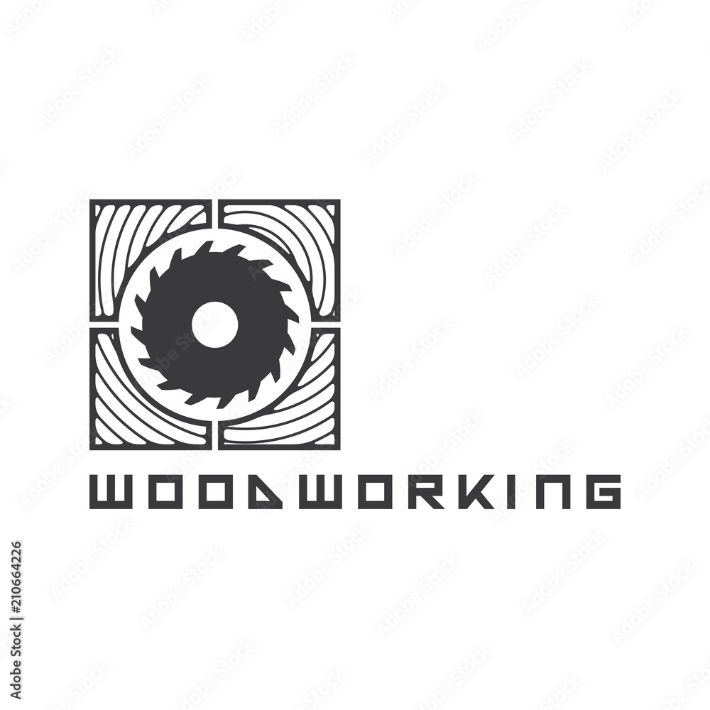 Obraz premium an illustration consisting of a picture of a sawn piece of wood in the form of a symbol or logo