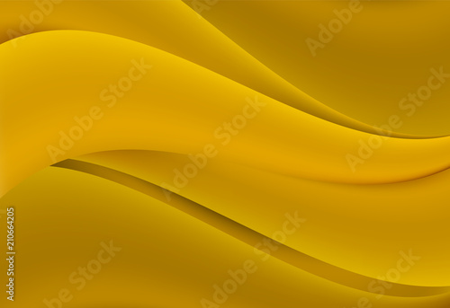 Yellow abstract curve and wavy vector background