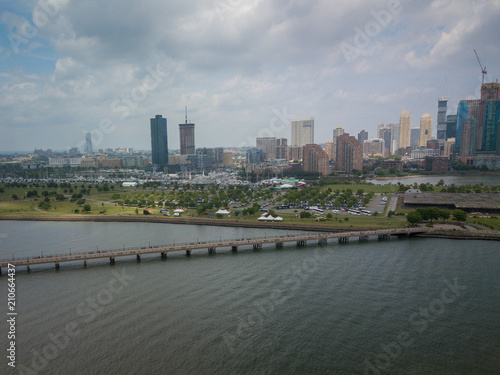 Aerial of Jersey City New Jersey