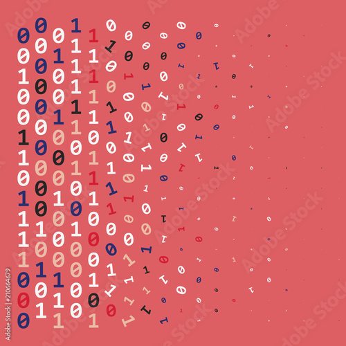 Streaming abstract binary code background. Data and technology, decryption and encryption. Coding or Hacker concept.