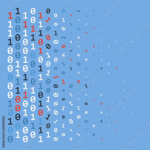Streaming abstract binary code background. Data and technology, decryption and encryption. Coding or Hacker concept.