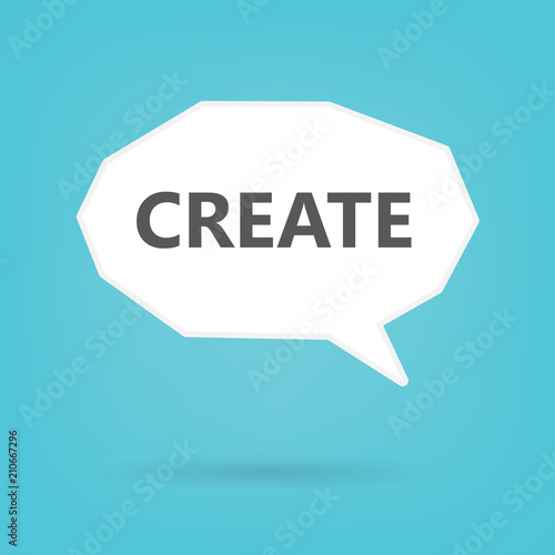 create written on speech bubble- vector illustration