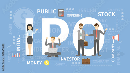 IPO concept illustration.