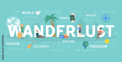 Wanderlust concept illustration.