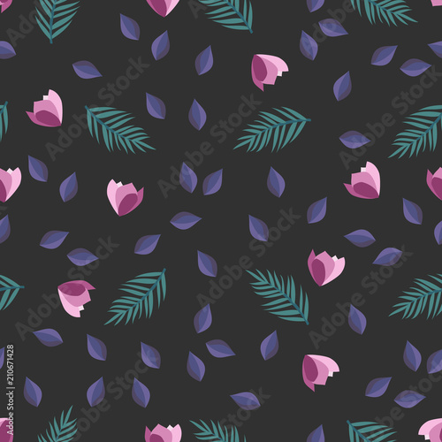 Seamless floral pattern. Vector background for invitation, greeting card, wallpaper and textile