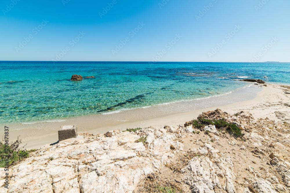 Obraz premium White sand in Castiadas shore