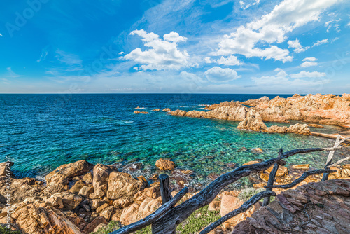 Rocks and blue sea in Costa Paradiso