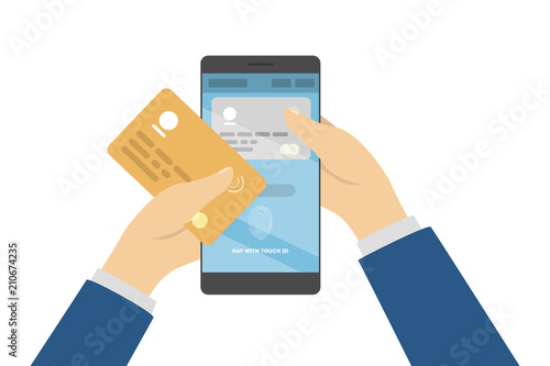 Pay with touch ID.