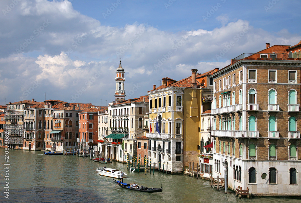 VENICE, ITALY - MAY 7, 2010: View of the Grand Canal in Venice