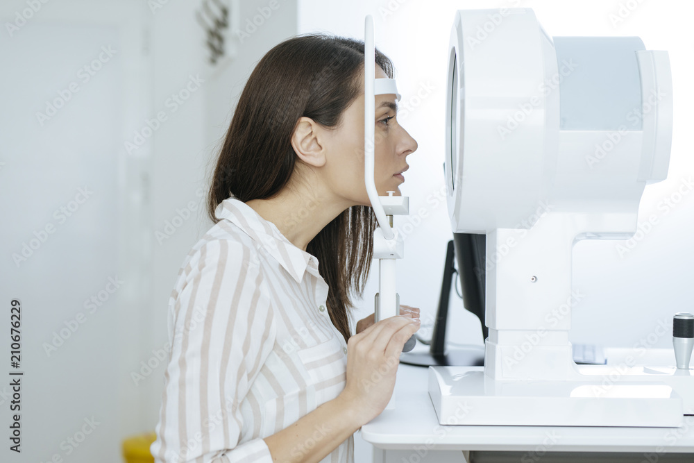 Ophthalmologist Doing Sight Check Ophthalmologist Doing Sight Check