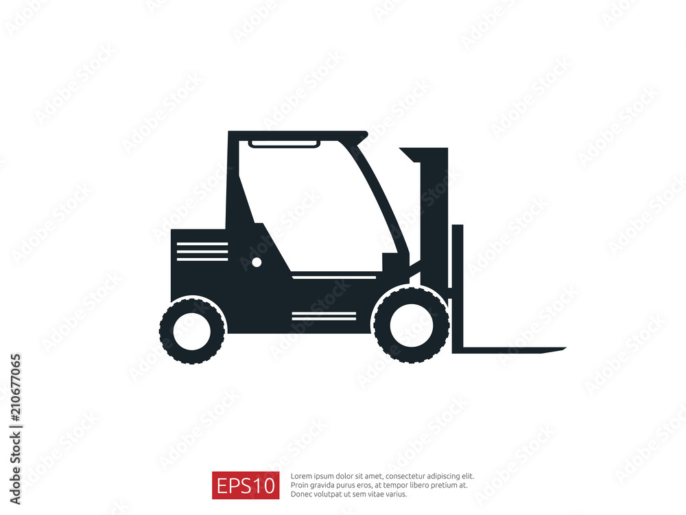 Forklift truck icon. warehouse fork loader vector illustration. delivery truck symbol for supply storage service, logistic company, freight load, cargo, shipping, transportation. Forklift truck icon. warehouse fork loader vector illustration. delivery truck symbol for supply storage service, logistic company, freight load, cargo, shipping, transportation.