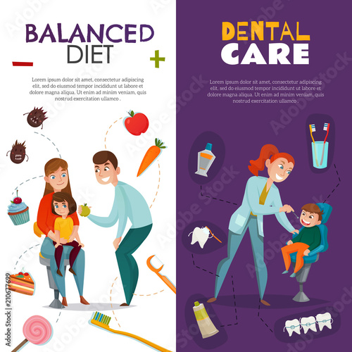 Vertical Pediatric Dentistry Vertical Banner Set