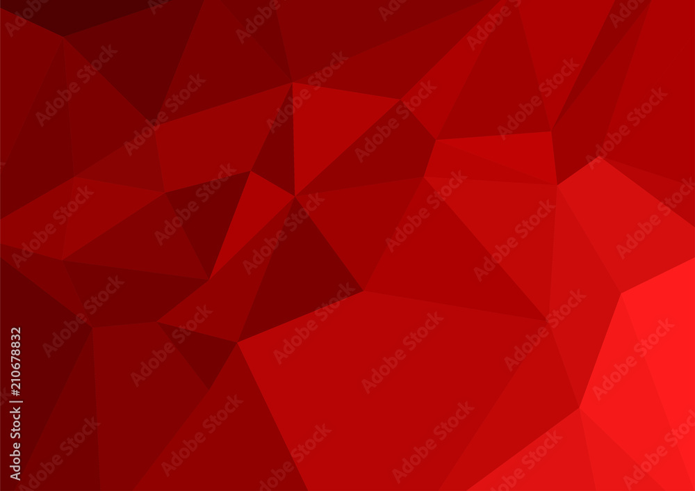 Red color polygon abstract background. Vector illustration for your business