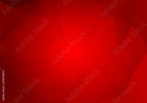 Red color polygon geometric abstract background. Vector illustration for your business