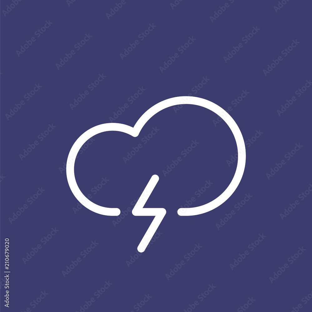 Lightning icon for simple flat style weather ui design Lightning icon for simple flat style weather ui design