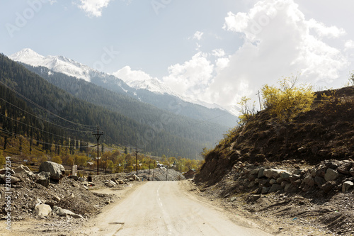 Road in valley of Himalaya mountains