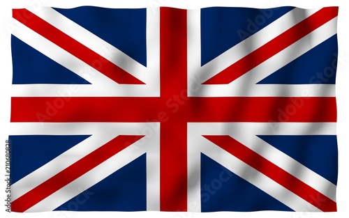 Waving flag of the Great Britain