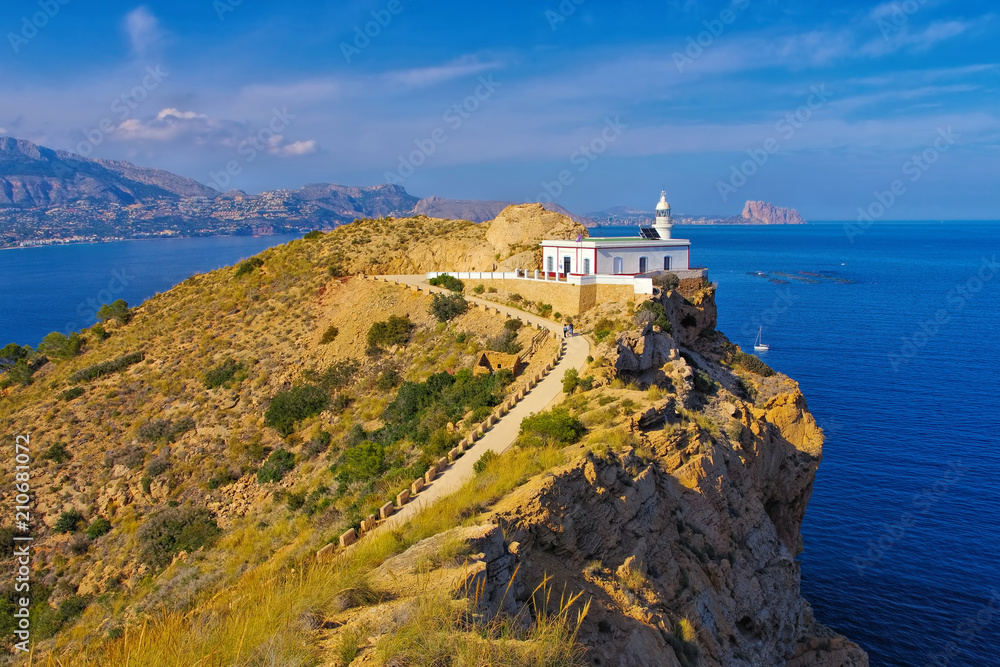 Εκτύπωση καμβά Altea Leuchtturm Faro del Albir, Costa Blanca in Spanien -  Altea lighthouse Far