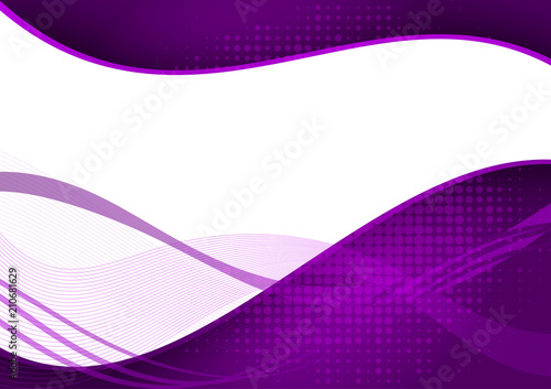 Purple abstract wave abstract background modern design with copy space. Vector illustration