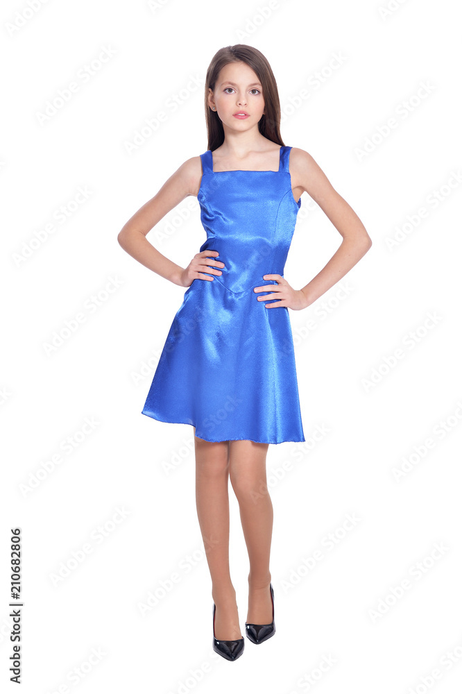beautiful girl in blue dress posing beautiful girl in blue dress posing