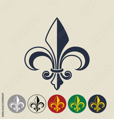 Fleur de Lis. Heraldic symbol. Vector illustration