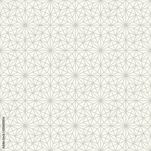 Seamless beige geometric pattern. Vector linear texture. © Rodin Anton