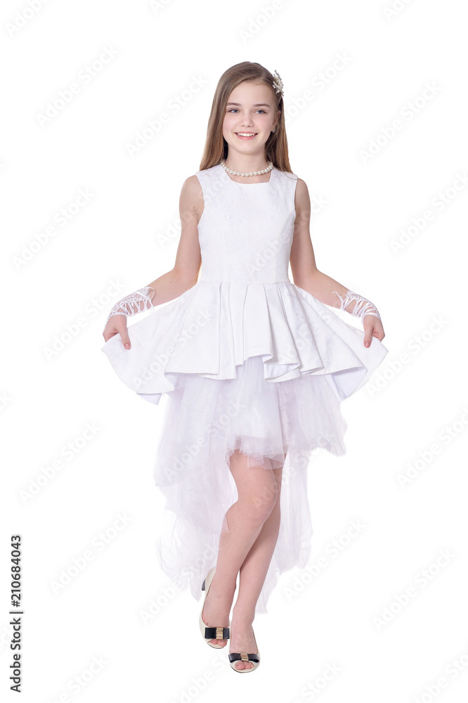 Happy little girl in carnival costume Happy little girl in carnival costume