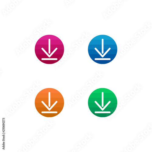 Free Download Button Download Vector Template Design Illustration - GFXLoad