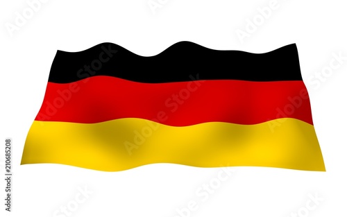 Free Download Flag of Germany. Wide format 3D illustration. State symbol of the Federal Republic of Germany. 3D rendering - GFXLoad