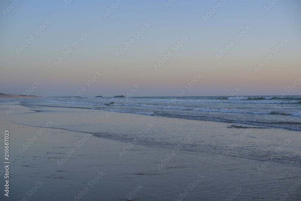 sunset on the beach in Morocco sunset on the beach in Morocco