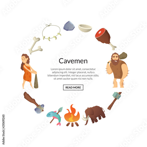 Vector cartoon cavemen