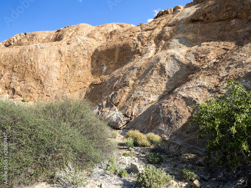 Rocky hills in the desert of central Namibia