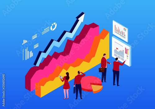 Businessman with infographic