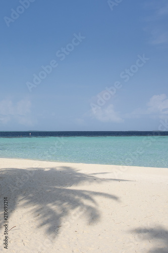 Tropical beach at lagoon in Maldives © behindlens