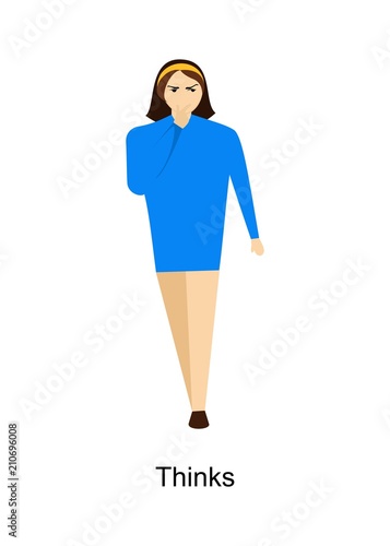 the woman thinks
