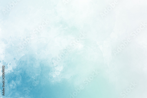 Blue watercolor abstract background. Watercolor blue background. Watercolor cloud texture. © jenteva