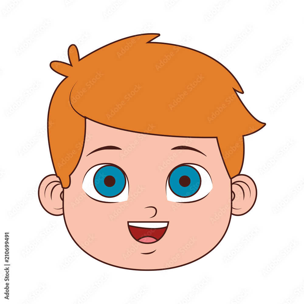 Cute boy face vector illustration graphic design Cute boy face vector illustration graphic design