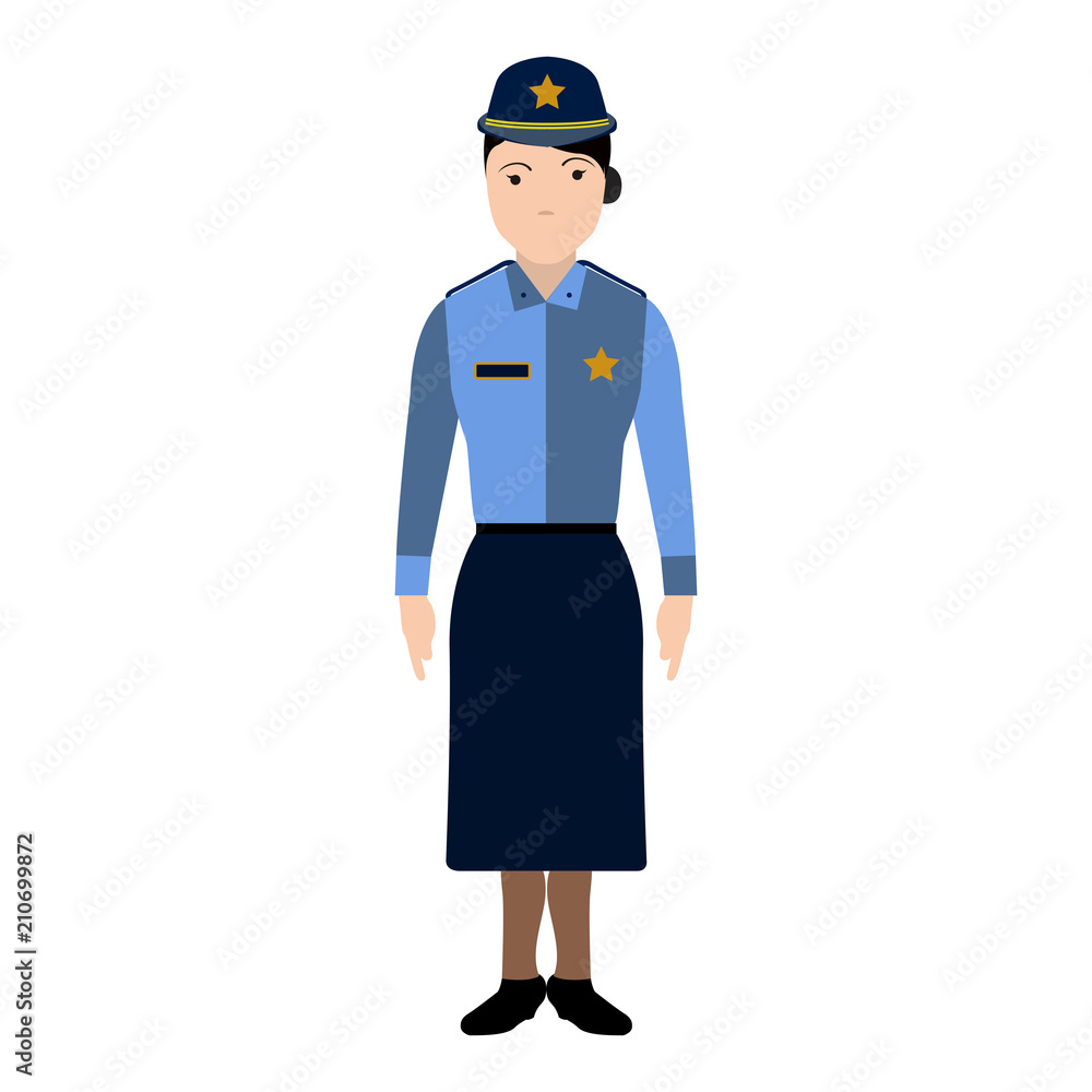 Isolated police avatar